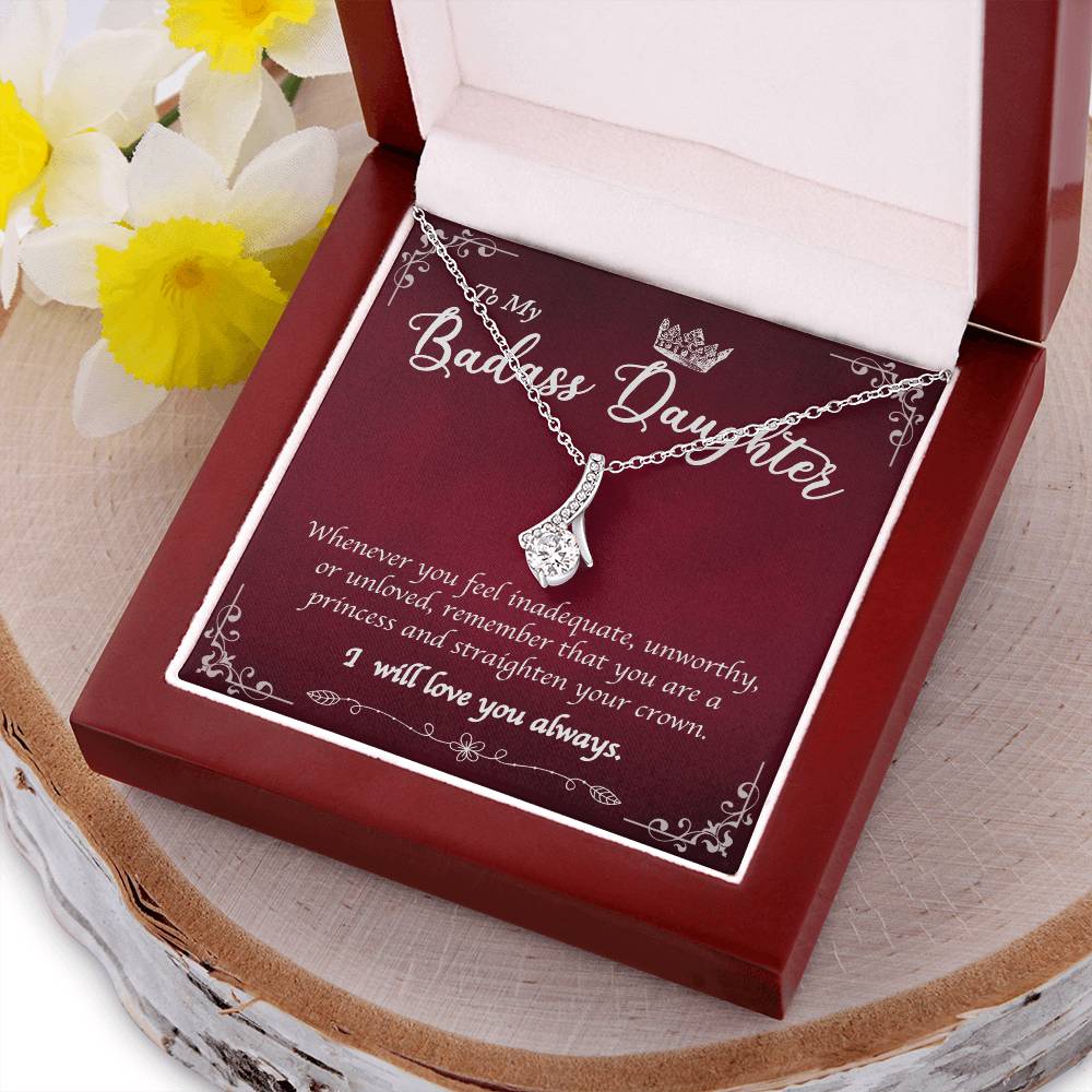 To My Badass Daughter Luxury Necklace 1 Alluring Beauty Necklace