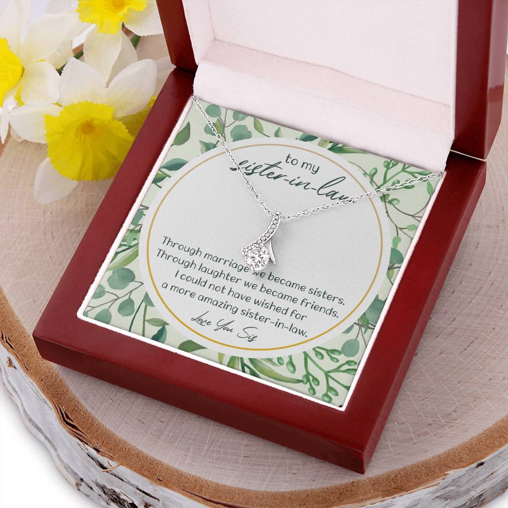 Sister In Law Gift For Wedding Sister Of The Groom Necklace Gift From Bride Alluring Beauty Necklace