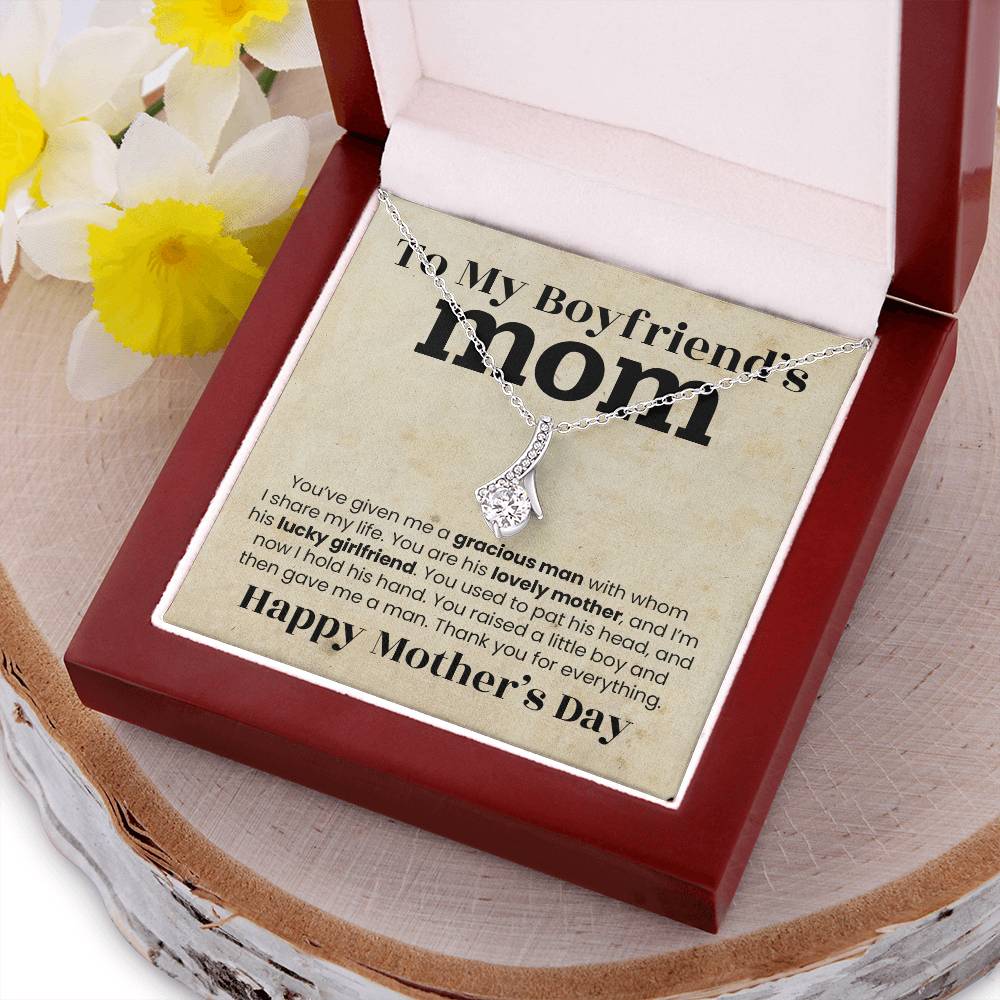To My Boyfriend's Mom - Thank You For Everything - Necklace Alluring Beauty Necklace
