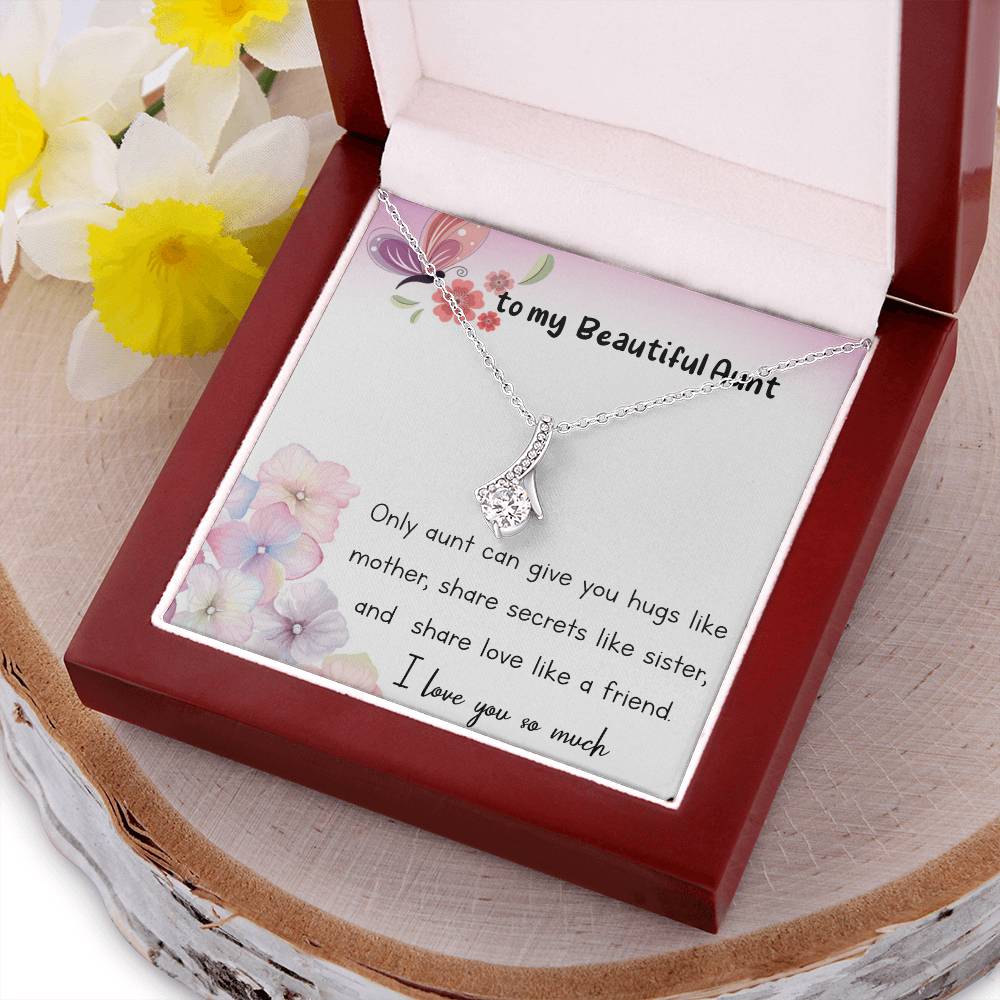 Alluring Beauty Necklace For Auntie Aunt Gift Aunt Charm Aunt Jewelry Alluring Beauty Necklace