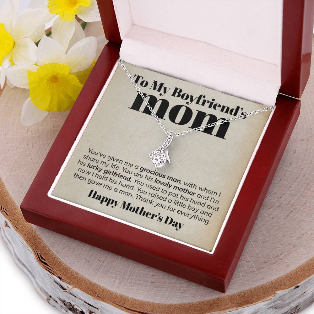 To My Boyfriend's Mom - Thank You - Alluring Necklace Alluring Beauty Necklace