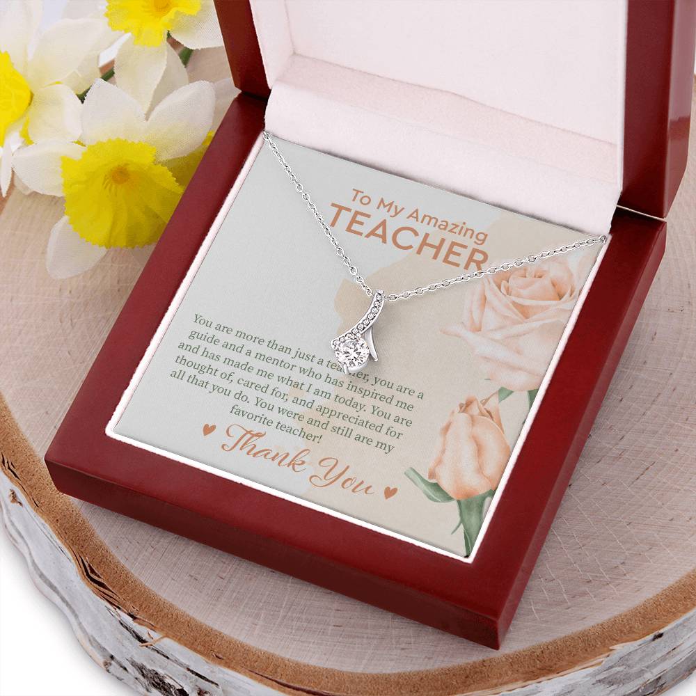 Teacher Necklace Gift Thank You Gift For Teacher From Student Mentor Gift Idea Alluring Beauty Necklace