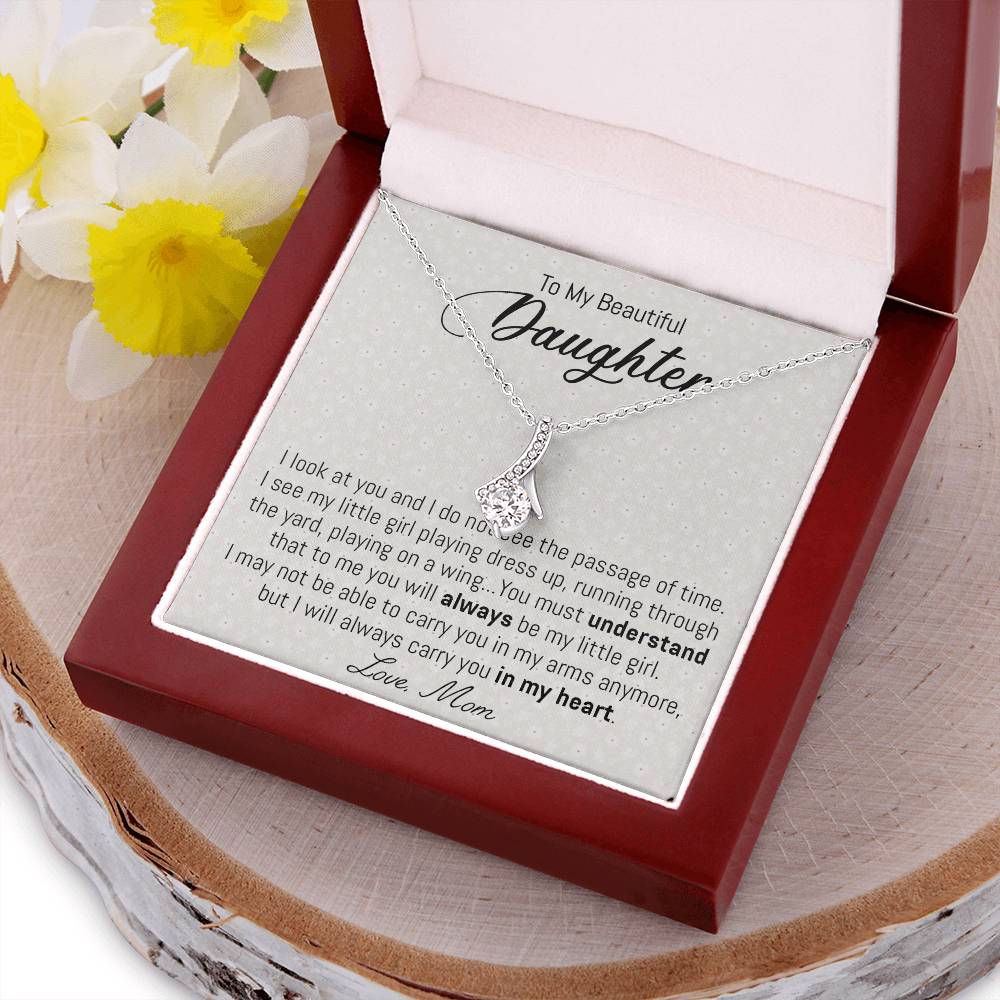 To My Beautiful Daughter 2 Alluring Beauty Necklace