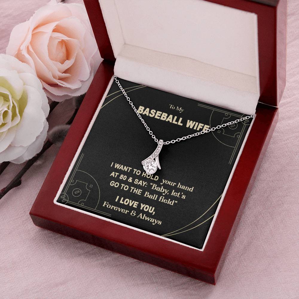 To My Baseball Wife - Baby Let's Go To The Ball Field - Luxury Necklace Alluring Beauty Necklace