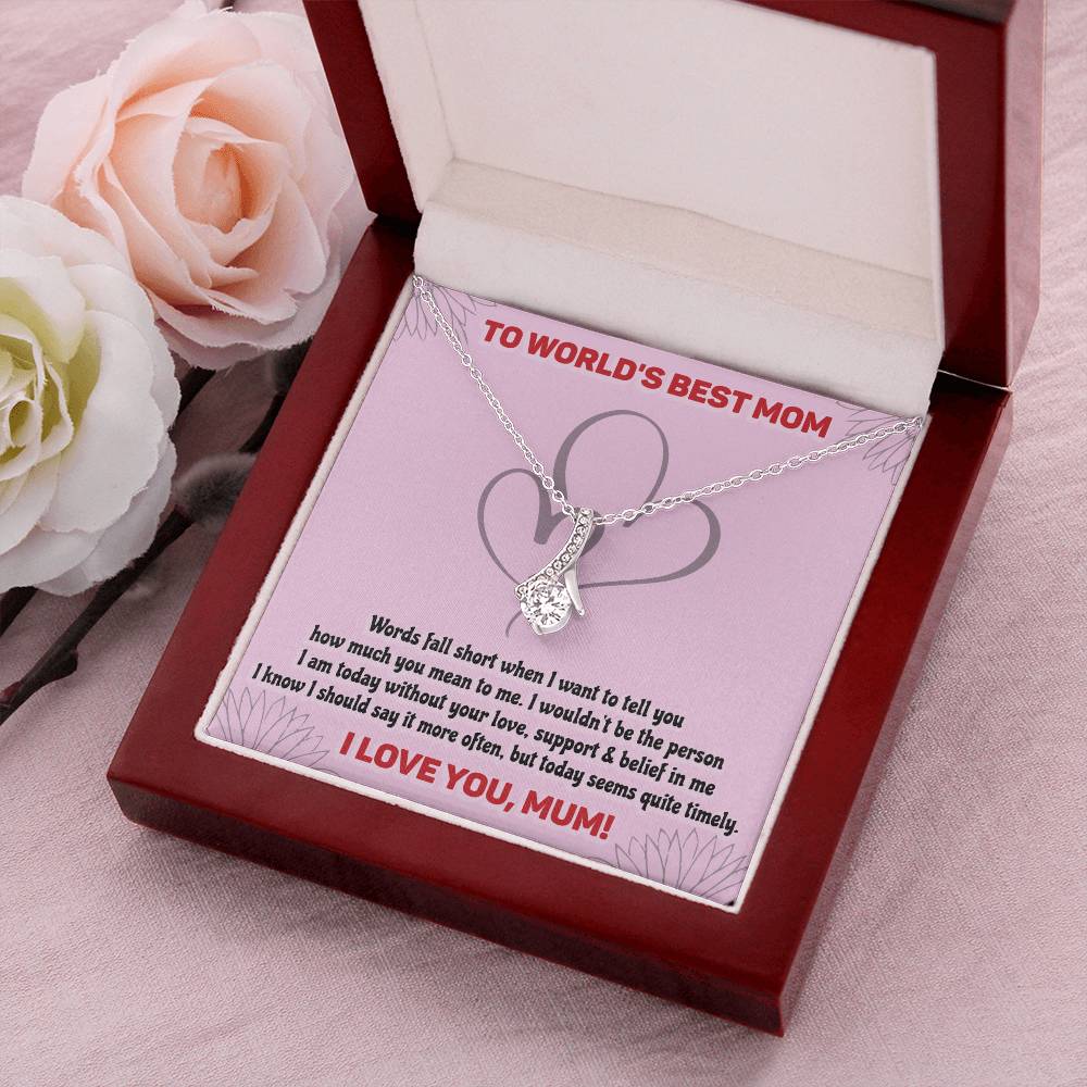 The World Best Mom -  Alluring Beauty Necklace Alluring Beauty Necklace
