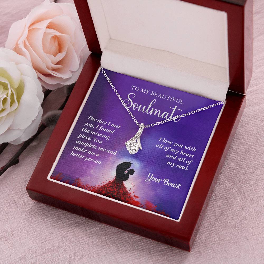 The Beast Loves Soulmates - Alluminum Necklace Alluring Beauty Necklace