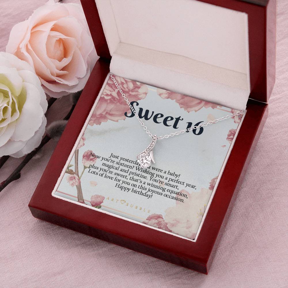 Sweet 16 Gift 16Th Birthday Gift Girl Necklace Sweet 16 Necklace Gift For 16 Year Old Girl 1 Alluring Beauty Necklace