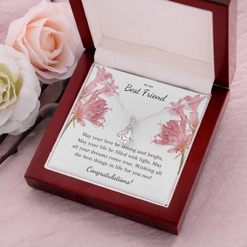 To My Best Friend Wedding Gift Alluring Beauty Necklace