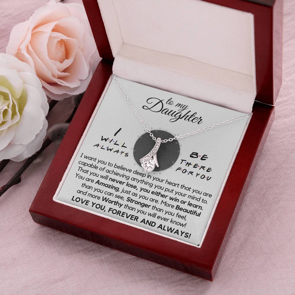 To My Daughter - Forever Love Mother's Day Necklace Gift Set Daughter Gift From Mom Anniversary Alluring Beauty Necklace
