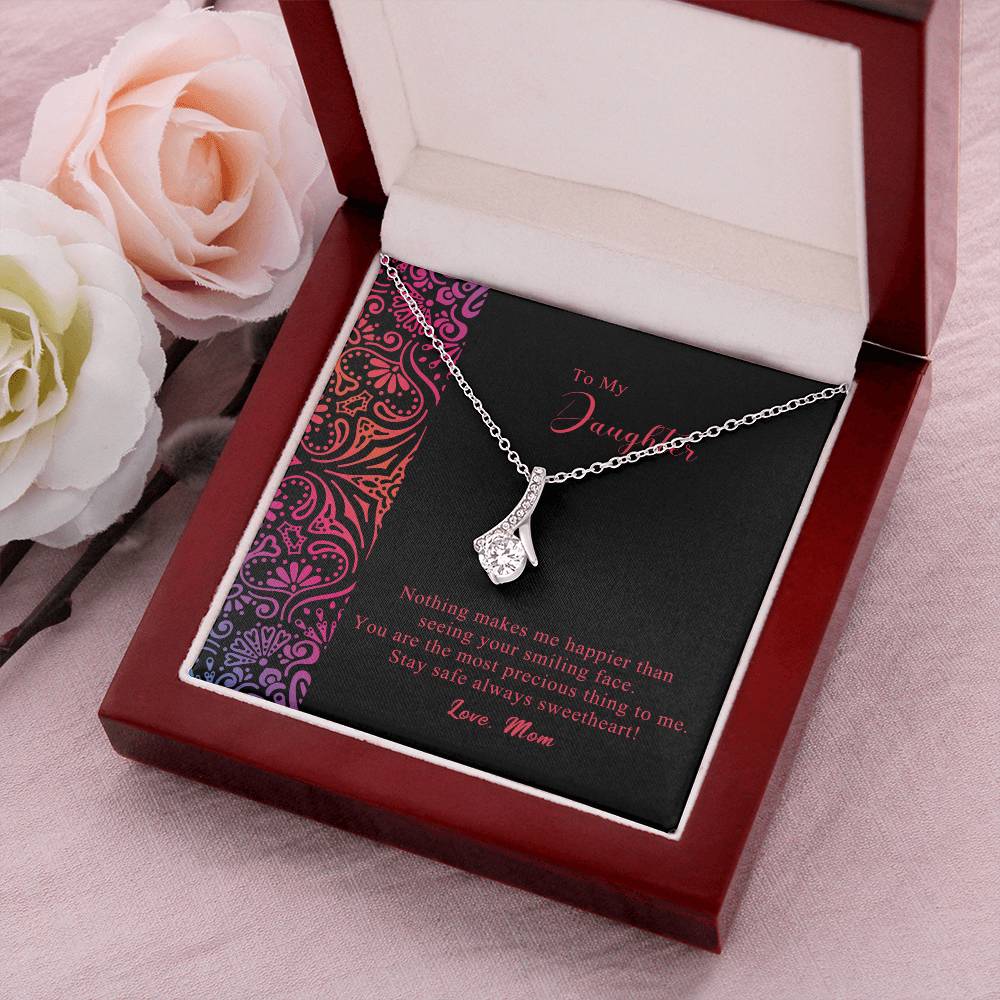Mom To Daughter Alluring Beauty Necklace Gift -  Daughter Birthday Gift Daughter Jewelry Daughter Necklace Mom To Daughter Alluring Beauty Necklace