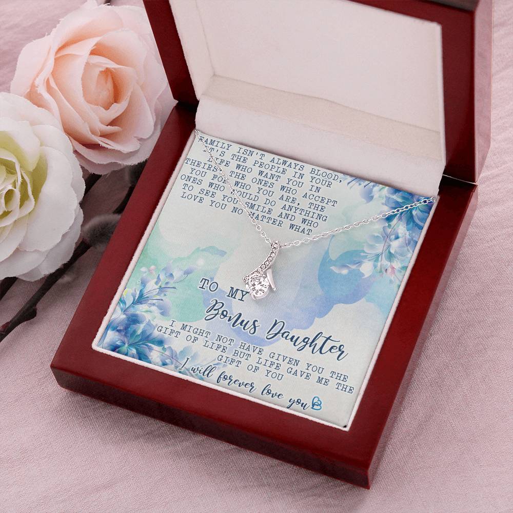 Stepdaughter Necklace Gift Customize Bonus Daughter Necklace Alluring Beauty Necklace For Stepdaughter Daughter In Law Necklace Gifts Alluring Beauty Necklace