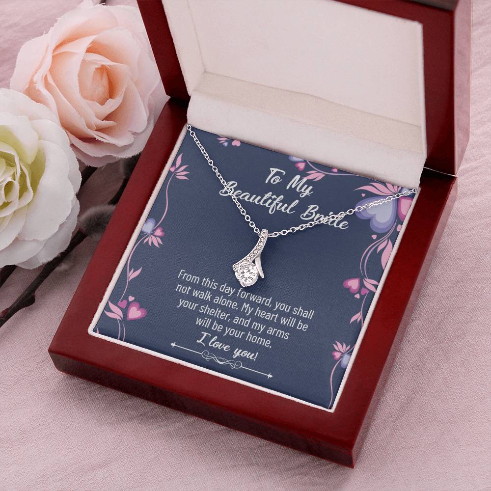 To My Beautiful Bride - Alluring Beauty Necklace -Gift From Groom To Bride- Wedding Gift Alluring Beauty Necklace