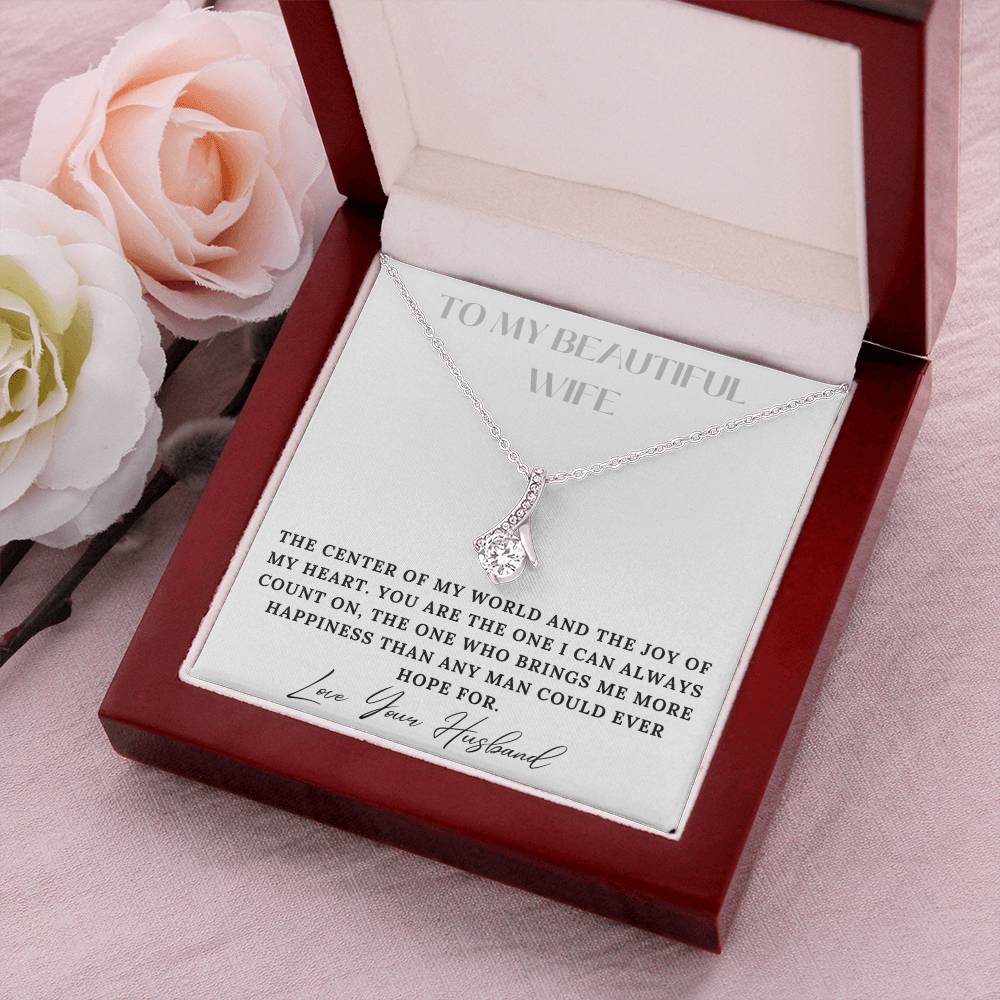 Beautiful Wife Ribbon Necklace Alluring Beauty Necklace