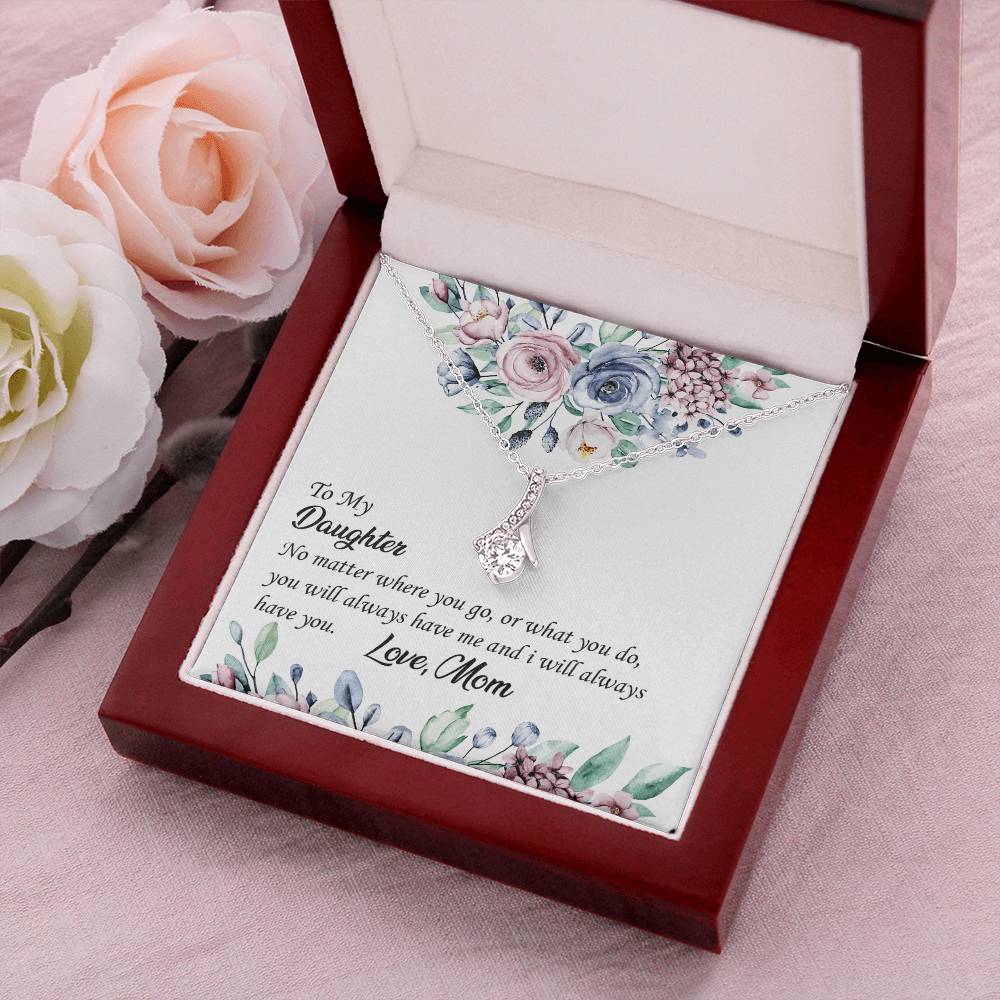 To My Daughter - Alluring Beauty Necklace Daughter Birthday Gift From Mom Christmas Gift Daughter Gift From Mom Anniversary Alluring Beauty Necklace