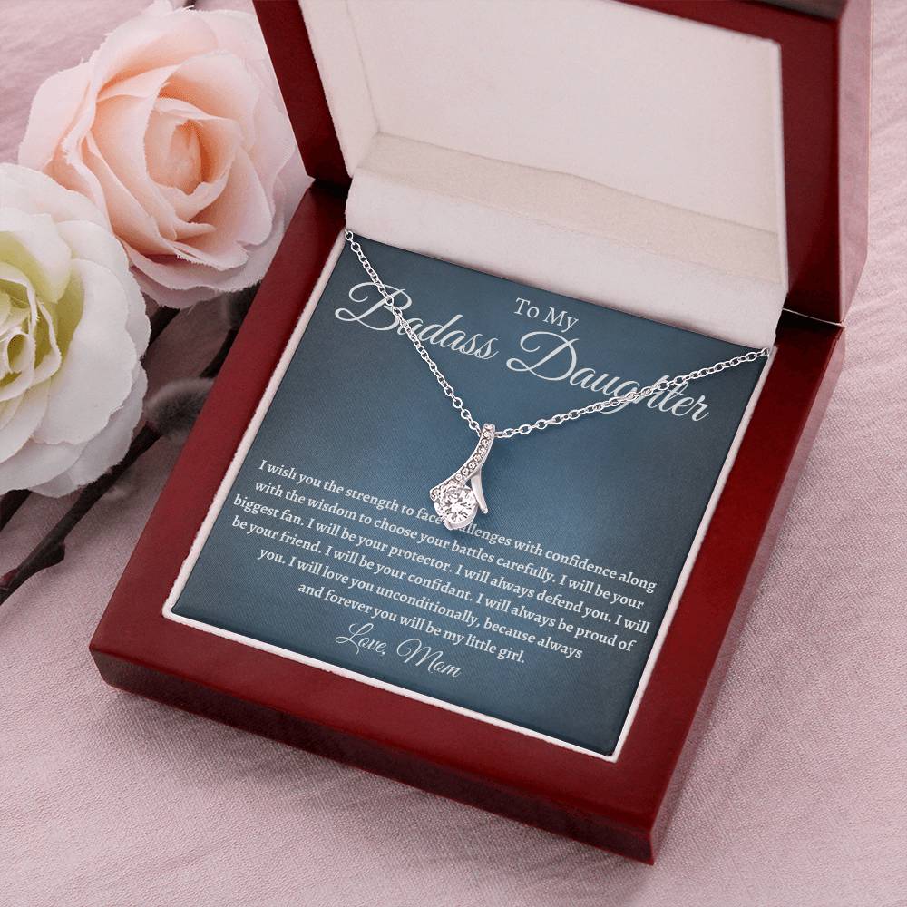 To My Badass Daughter - Will Be My Little Girl Alluring Beauty Necklace