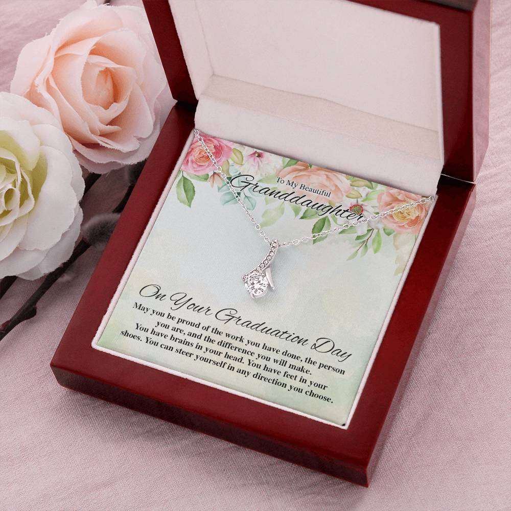 To My Beautiful Granddaughter On Your Graduation Day Flowery Alluring Beauty Alluring Beauty Necklace