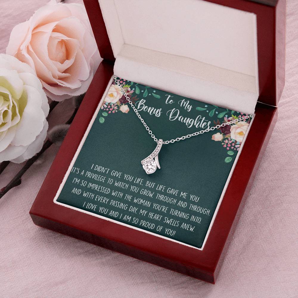 Stepdaughter Gift Alluring Beauty Necklace Gifts From Stepmom Stepsister Blended Family Wedding Daughter Of Bride Or Groom Alluring Beauty Necklace