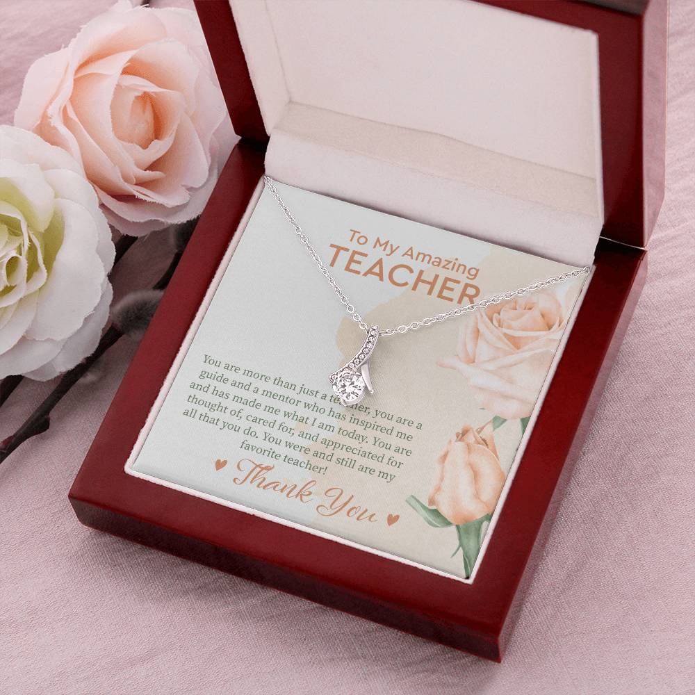 Teacher Necklace Gift Thank You Gift For Teacher From Student Mentor Gift Idea Alluring Beauty Necklace