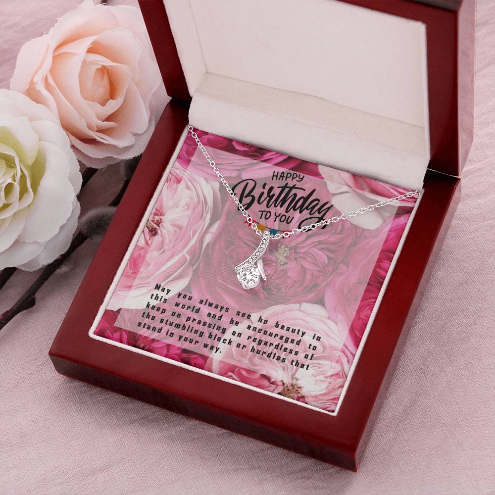 Personalised Happy Birthday Gift Box. Thinking Of You Happy Birthday Alluring Beauty Necklace