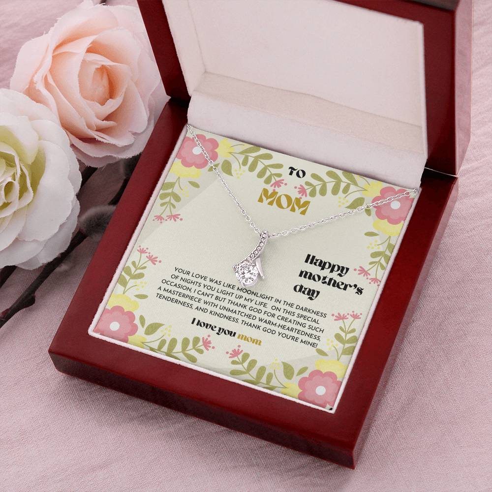 To Mom-Happy Mother's Day Necklace Gift Set. Alluring Beauty Necklace
