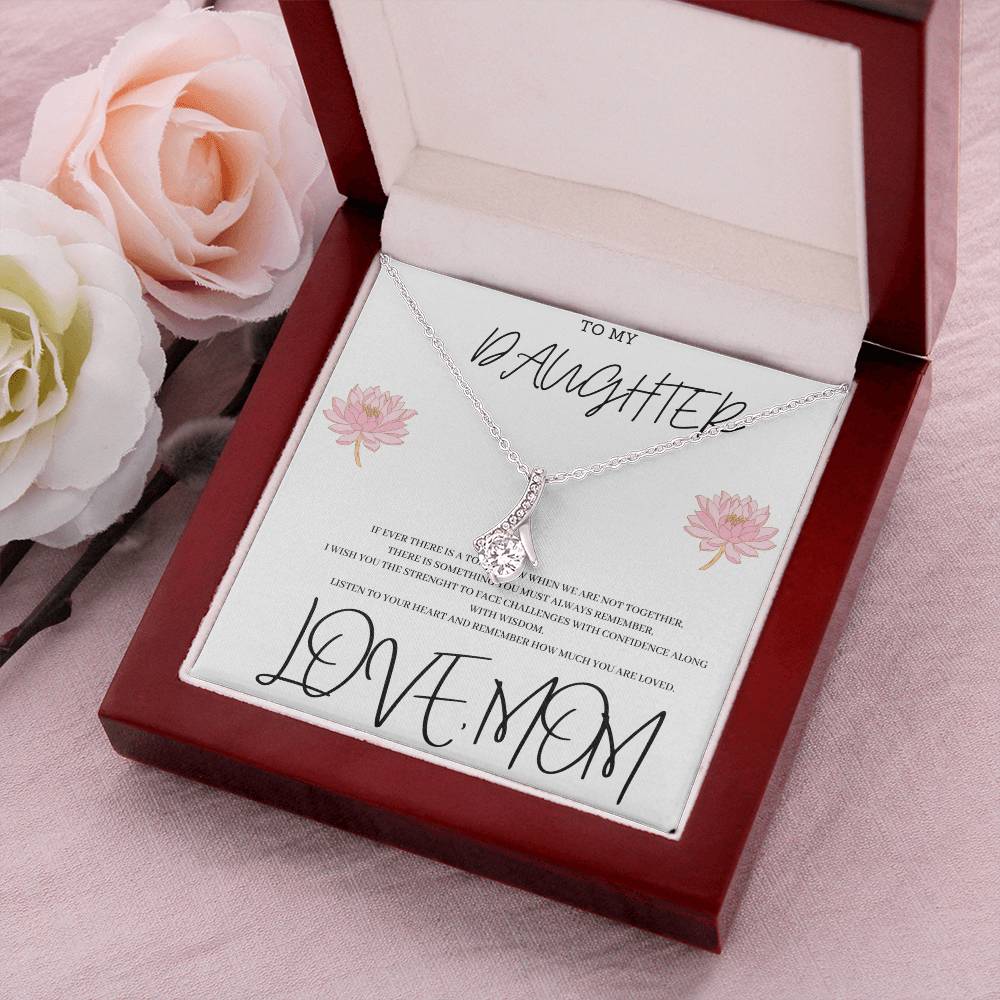 To Daughter From Mom Alluring Beauty Necklace Gift Mom And Daughter No Matter Where You Go Gift From Mom Daughter Wedding Day Alluring Beauty Necklace