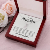 To My Bonus Mom - From Badass Daughter - White Alluring Beauty Necklace