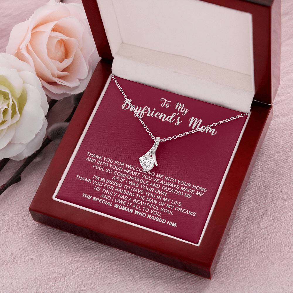 To My Boyfriend's Mom - I Owe It All To You - Necklace Br Alluring Beauty Necklace
