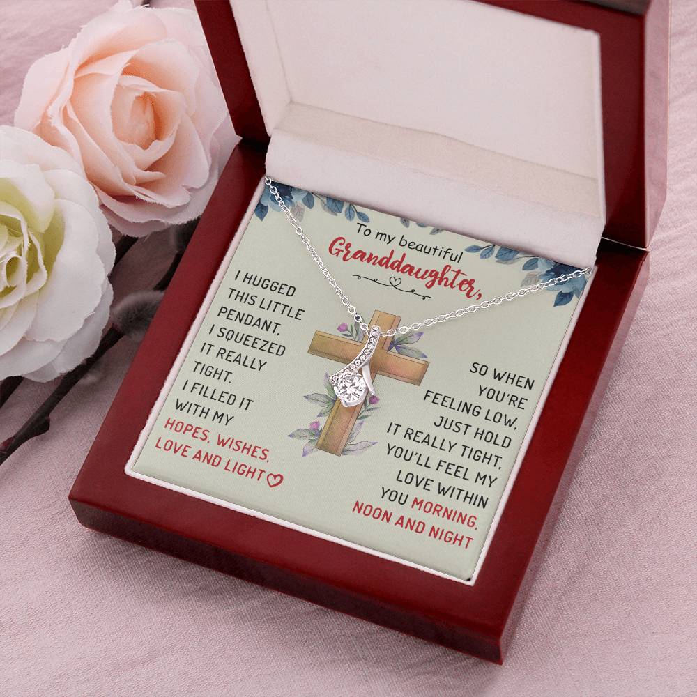 To My Beautiful Granddaughter Alluring Beauty Necklace