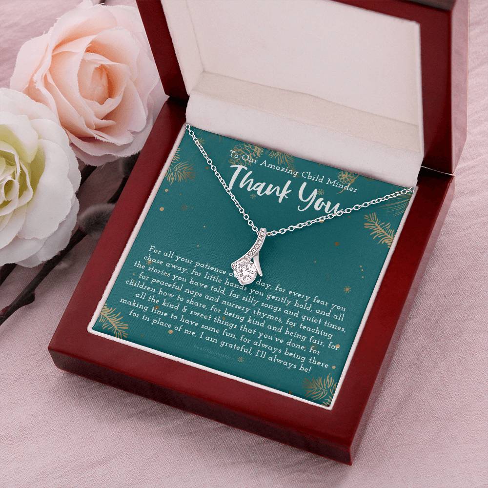 Thank You Gift For Child Minder Child Minder Appreciation Gift  Child Minder Leaving Gift Childminder Christmas Gift Child Minder Necklace Alluring Beauty Necklace