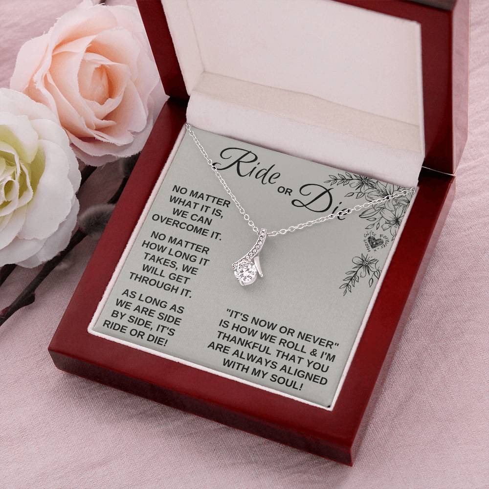 Ride Or Die Pendant For My Soulmate Alluring Beauty Necklace