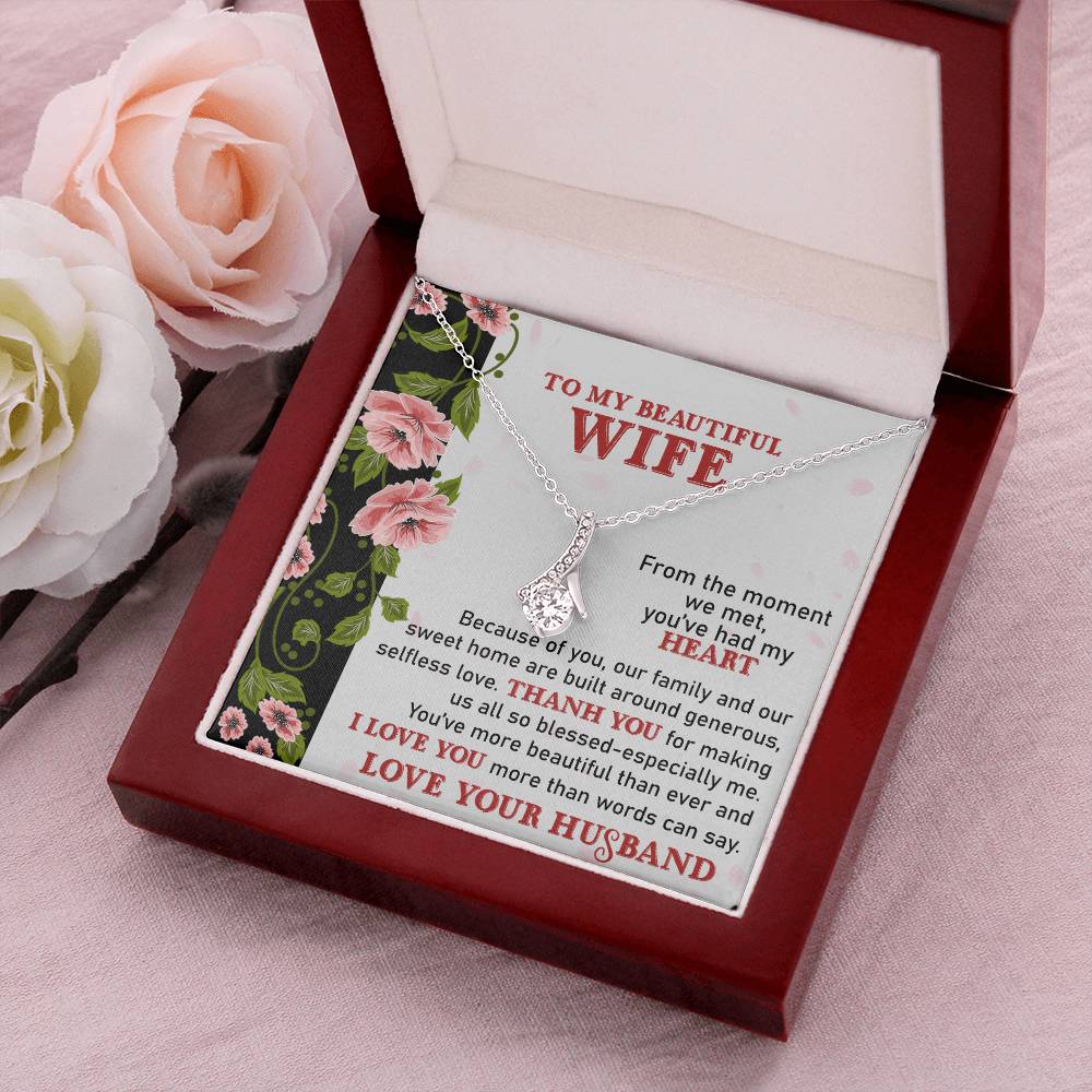 To My Beautiful Wife - Heart Melt Message  Alluring Necklace❤️ 1 Alluring Beauty Necklace