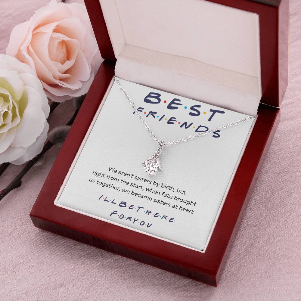 Best Friends I'll Be There For You Petit Ribbon Necklace Alluring Beauty Necklace