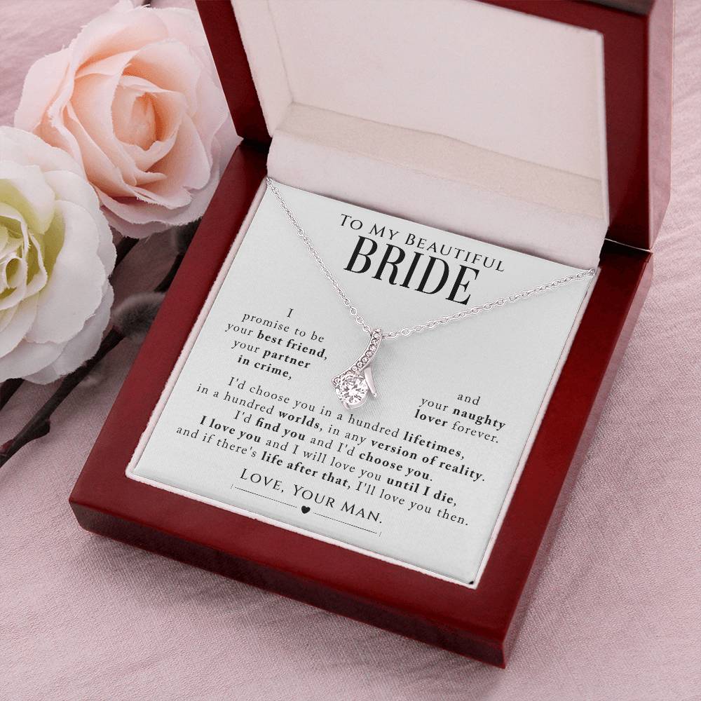 Beautiful Bride I Promise Eternity Necklace Alluring Beauty Necklace