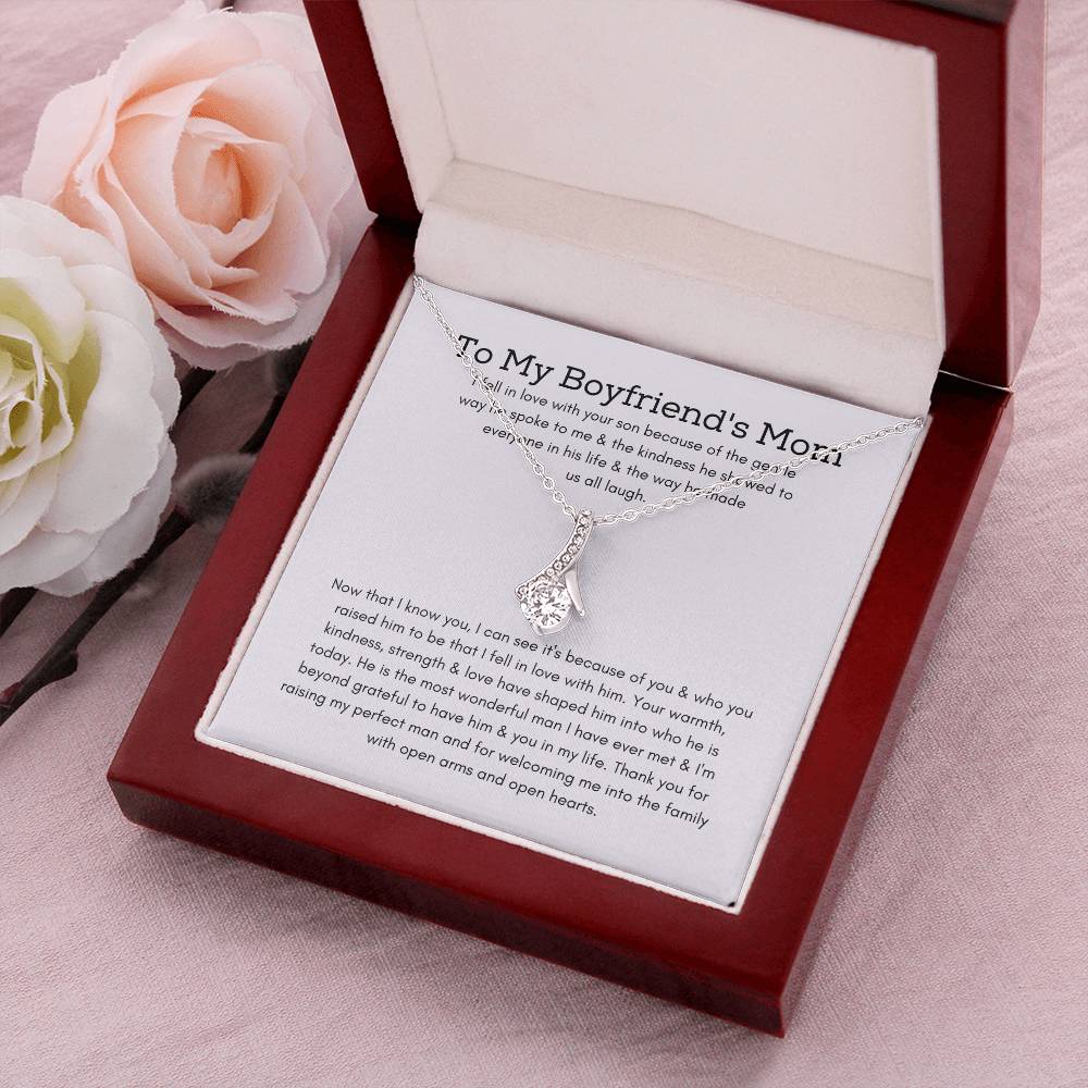 To My Boyfriend's Mom Gift Christmas Gifts For Boyfriends Mom Boyfriends Mom Necklace Boyfriend's Mom Christmas Gift Bonus Mom Gifts Alluring Beauty Necklace