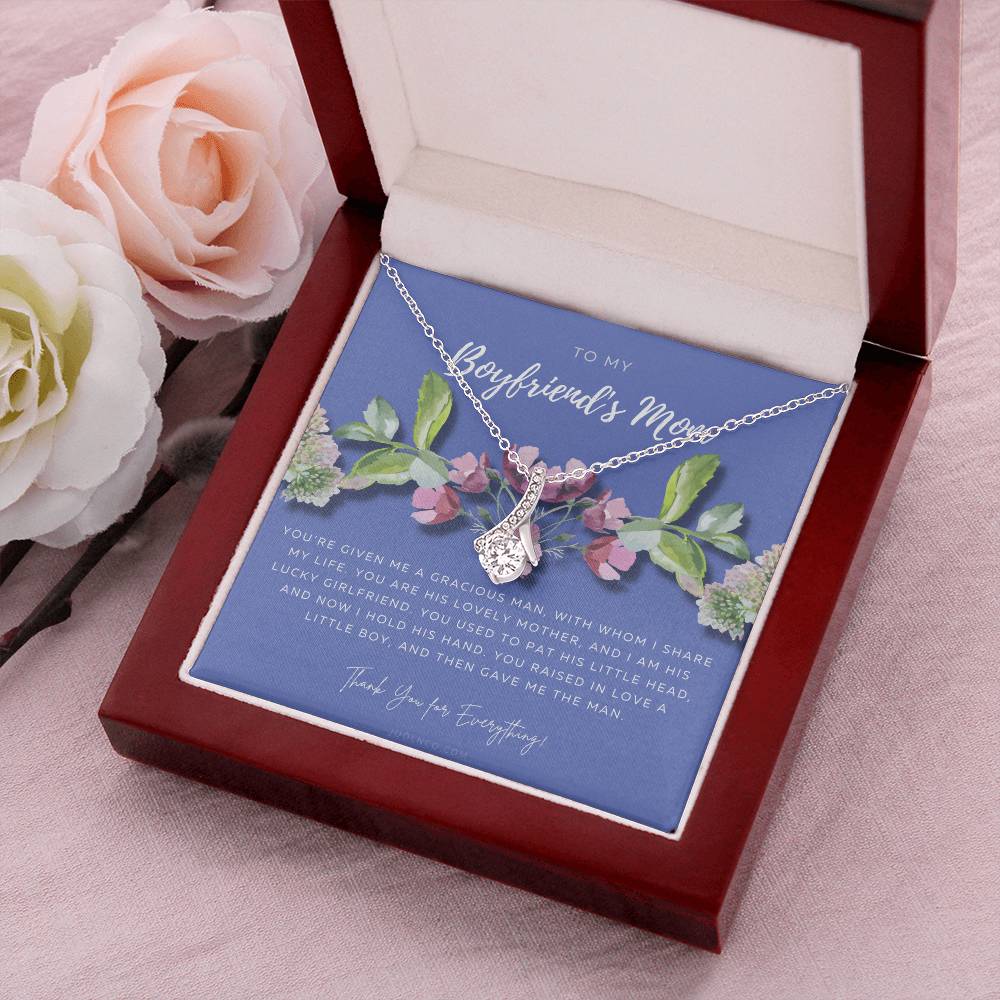 To My Boyfriend’S Mom Necklace  Boyfriend’S Mom Gift  Mother’S Day Gift  Gift From Girlfriend  Mother’S Day Gift  Birthday Gift Alluring Beauty Necklace