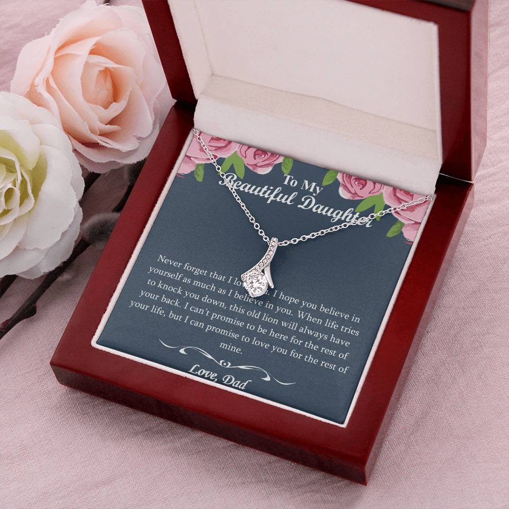 To My Beautiful Daughter Straighten Your Crown Necklace Mom Daughter Necklace Daughter Birthday Gift Daughter Alluring Beauty Necklace