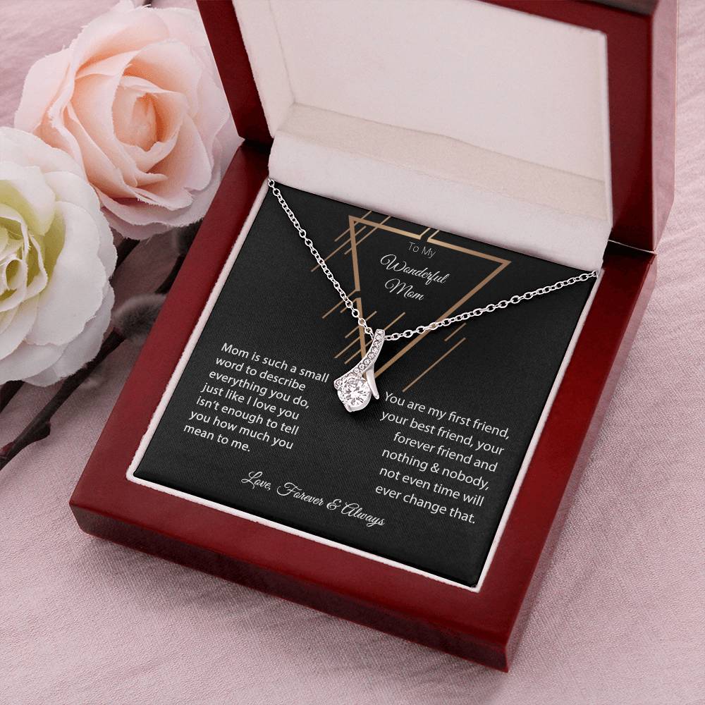 Mom Is A Small Word Necklace Alluring Beauty Necklace