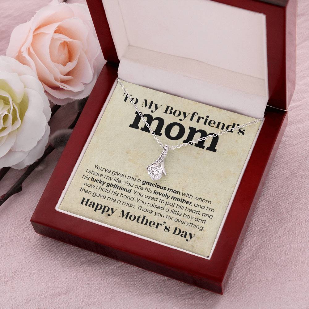 To My Boyfriend's Mom - Thank You For Everything - Necklace Alluring Beauty Necklace