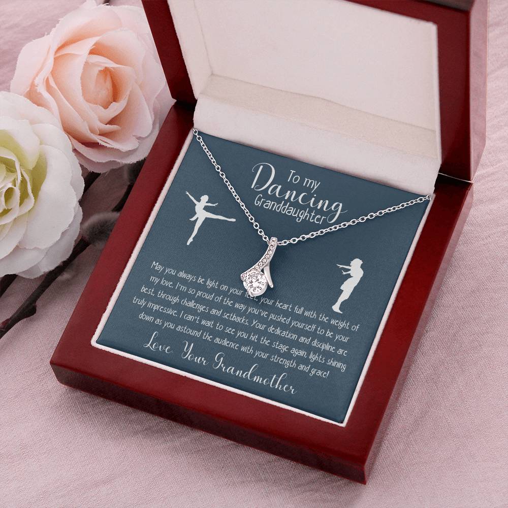 To My Dancing Granddaughter - Gift For Tap Dancer Folk Dancer Dance Enthusiast Alluring Beauty Necklace