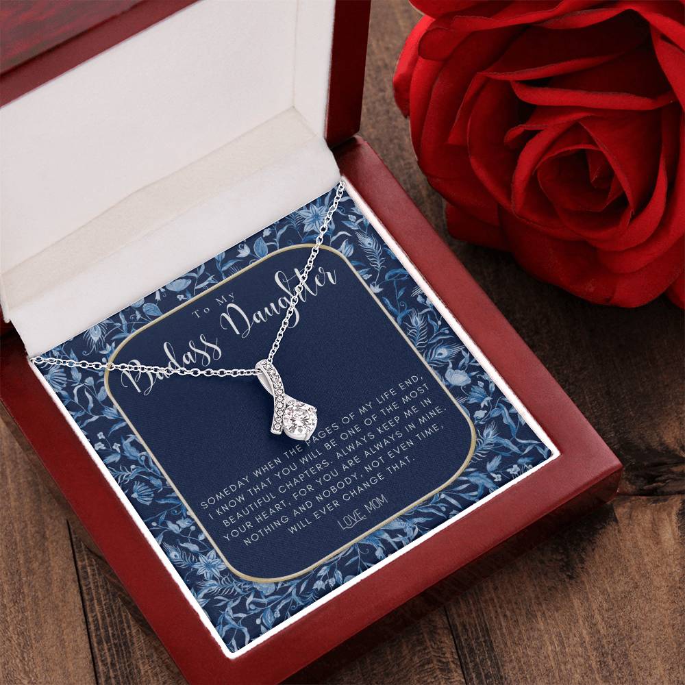 Badass Daughter Gift To My Daughter Necklace From Mom Grown Up Daughter Gift From Mom Gift For Daughter From Mom Daughter's Birthday Alluring Beauty Necklace