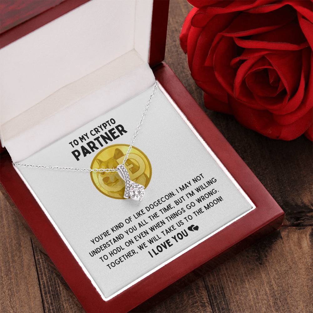 To My Crypto Partner - Doge To The Moon - Alluring Beauty Necklace Alluring Beauty Necklace
