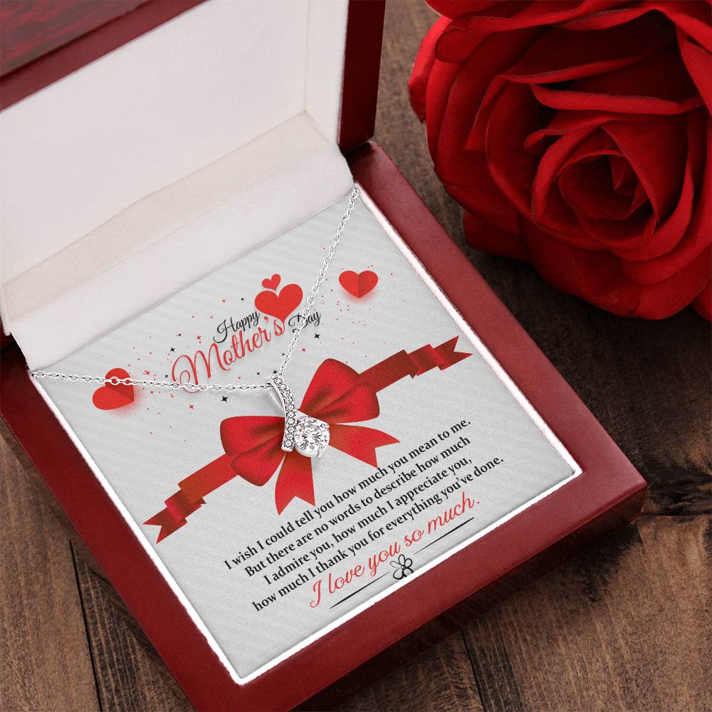 Mom Thank You For Everything You've Done Necklace Alluring Beauty Necklace