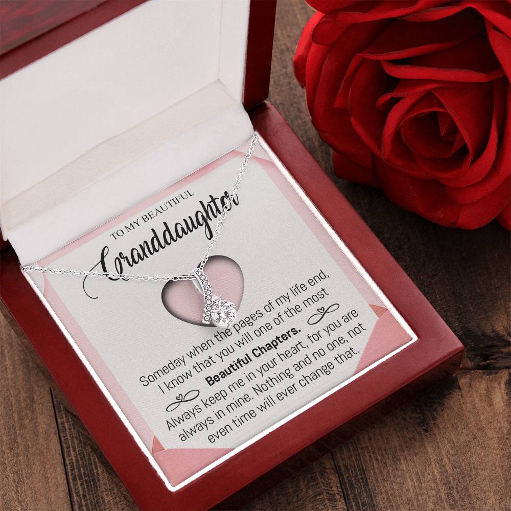 To My Beautiful Granddaughter 2 Alluring Beauty Necklace