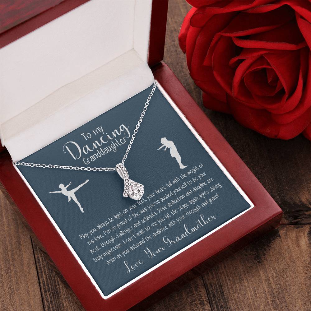To My Dancing Granddaughter - Gift For Tap Dancer Folk Dancer Dance Enthusiast Alluring Beauty Necklace