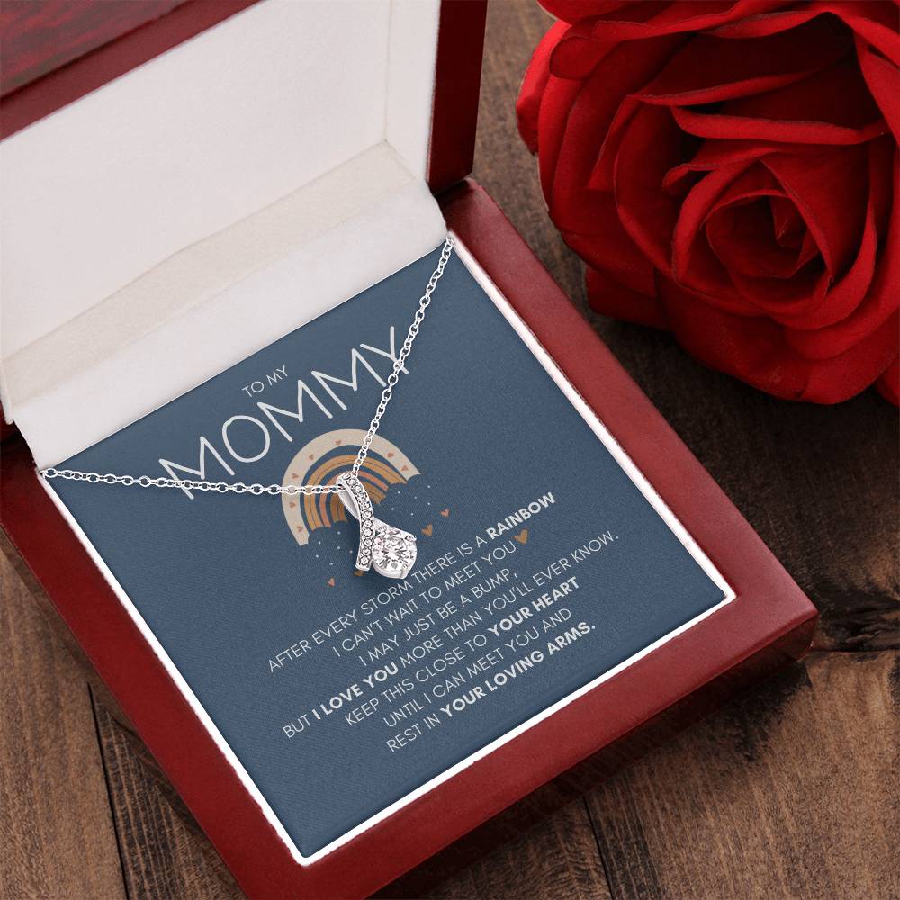 Rainbow Baby Necklace To My Mommy Necklace New Mompregnancy Gift Perfect Gift For Expecting Wife Daughter Friend Baby Bump Gift From Tummy Alluring Beauty Necklace