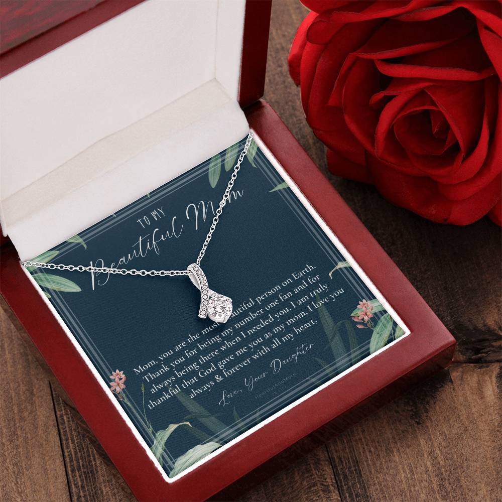 To My Beautiful Mom Necklace To Mom Gift Mom Gift Mom Necklace Jewelry From Daughter Gift Mom Birthday Christmas Mothers Day 1 Alluring Beauty Necklace