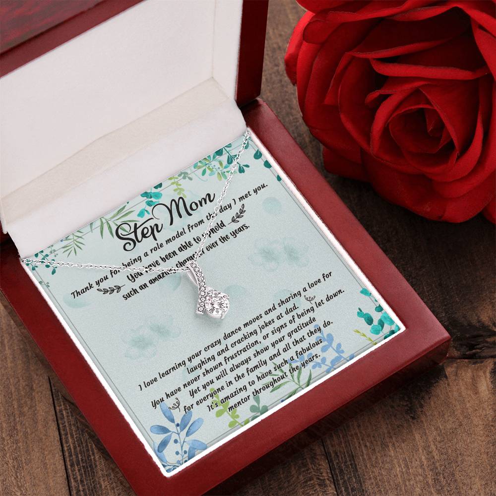 Step Mom Thank You For Being A Role D318 Alluring Beauty Necklace