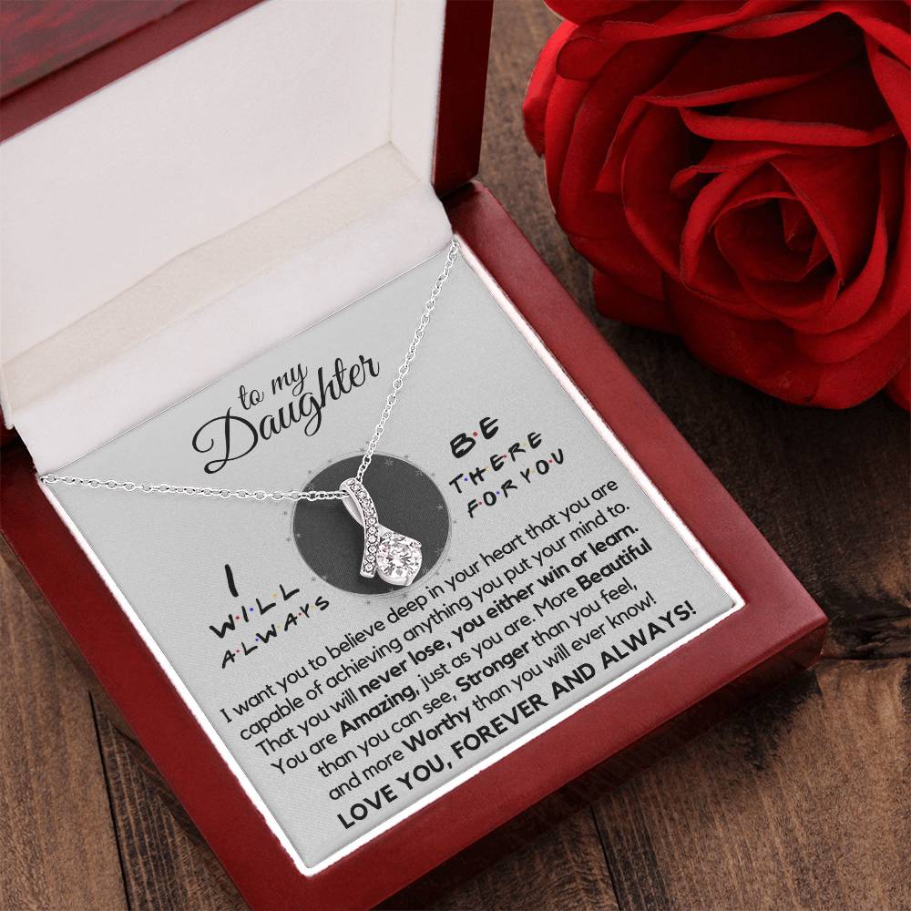 To My Daughter - Forever Love Mother's Day Necklace Gift Set Daughter Gift From Mom Anniversary Alluring Beauty Necklace