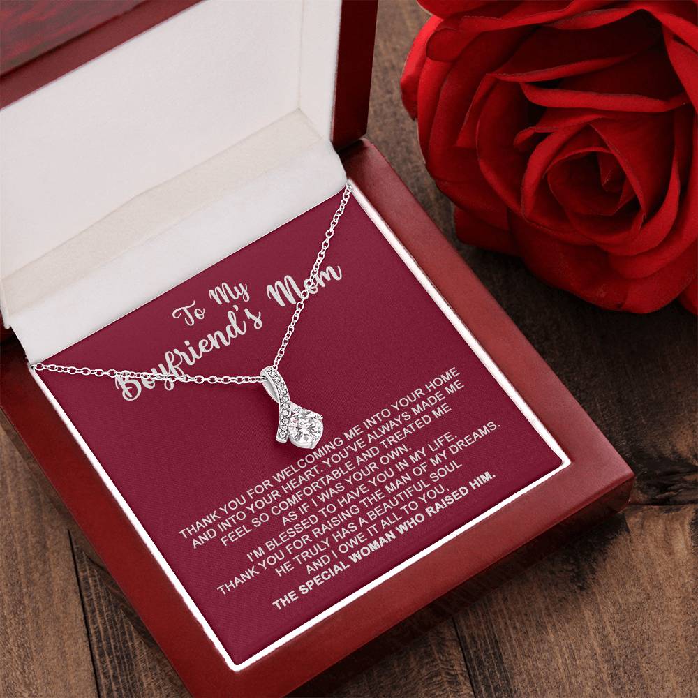 To My Boyfriend's Mom - I Owe It All To You - Necklace Br Alluring Beauty Necklace