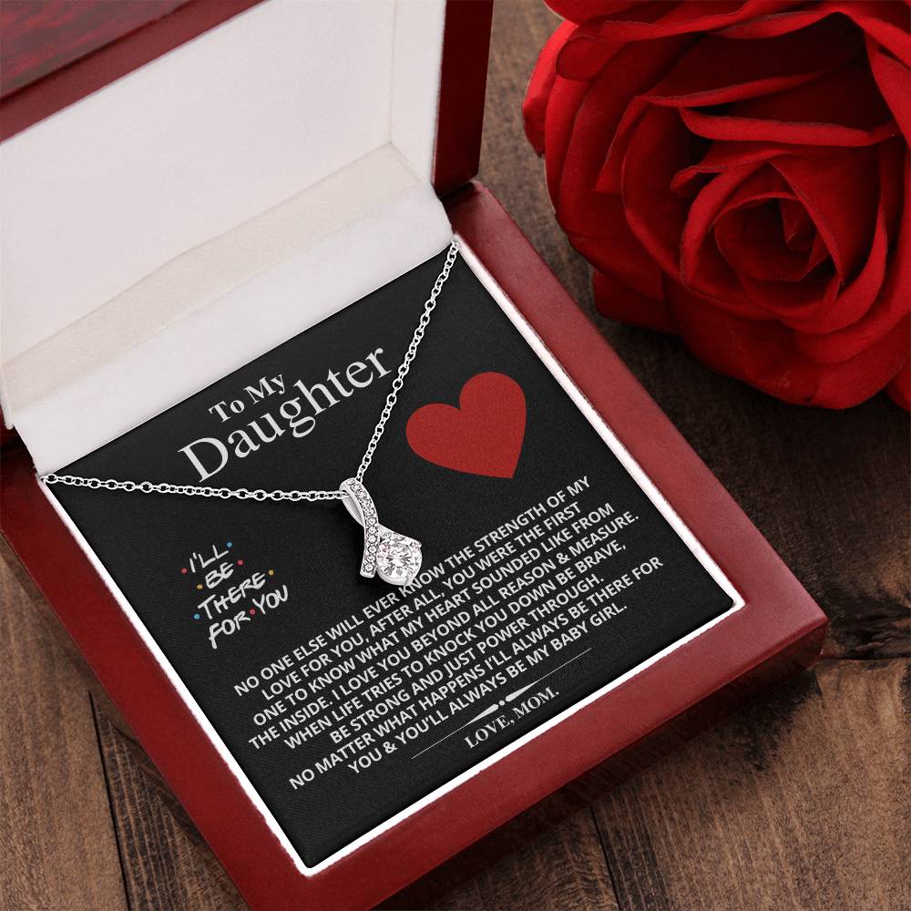 To My Daughter - From Mom Daughter Gift From Mom Anniversary Lovingly Mom Birthday Grown Up Daughter Daughter Birthday Gift From Mom Christmas Gift Alluring Beauty Necklace